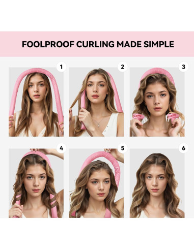 Varilla de Rizado Sin Calor Togayu - Rizos Naturales Rosa Sakura