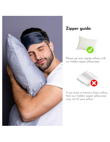 Funda de Almohada Anti Acné Seda Vegana Queen Beige 50.8x76.2cm