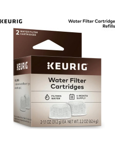 Cartuchos de Filtro de Agua Keurig - 2 Repuestos para K-Cup 2