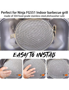 2 Protectores de Salpicaduras Acero Inoxidable Ninja Foodi FG551 2