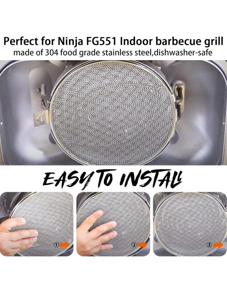 2 Protectores de Salpicaduras Acero Inoxidable Ninja Foodi FG551