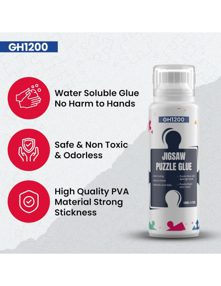 Pegamento para Rompecabezas GH1200 - 280ml (2x140ml) Secado Rápido Pegamento para Rompecabezas GH1200 - 280ml (2x140ml) Secado Rápido