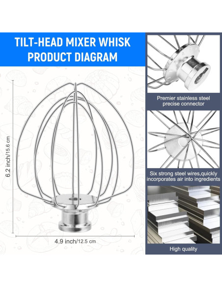 Accesorio de Batidor Axfvd para Mezclador Kitchenaid K45SS