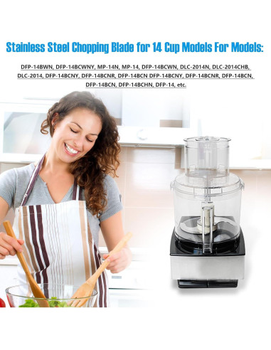 Cuchilla de Acero Inoxidable DLC-001TXB para Procesador Cuisinart 14 Tazas