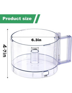 Tazón de Procesador de Alimentos Cuisinart FP-631AGTX-1 7 Tazas 2