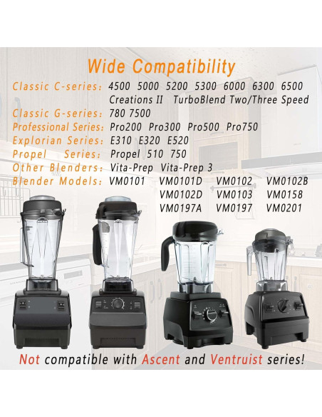 Contenedor de 1.81L para Licuadoras Vitamix EastFune 64Oz