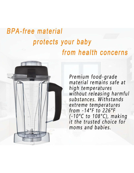 Contenedor de 1.81L para Licuadoras Vitamix EastFune 64Oz