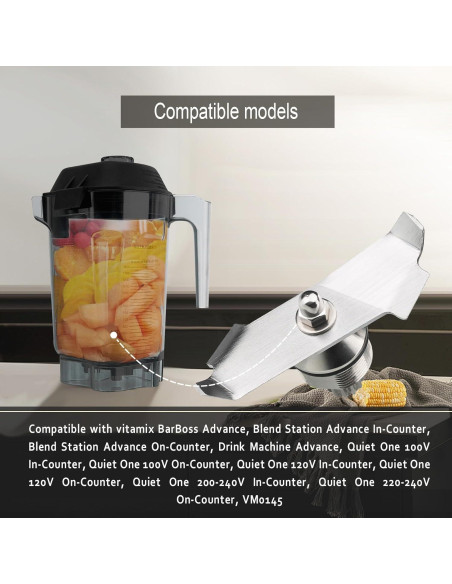 Licuadora KitchenMod 1.36kg Cuchilla Avanzada Plata 100V