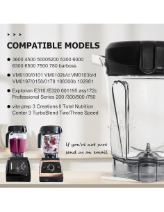 Jarra de Mezcla Vitamix 64oz Bajo Perfil - Reemplazo HenSinTc 2