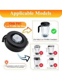 Tapa de Reemplazo para Vitamix 64 oz Senlee - Libre de BPA 2