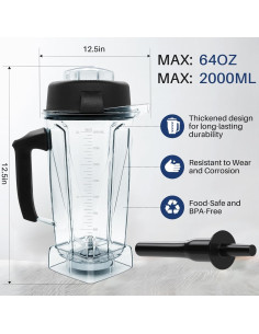 Jarra de Licuadora Vitamix 64oz con Tamper - Reemplazo OEM 2