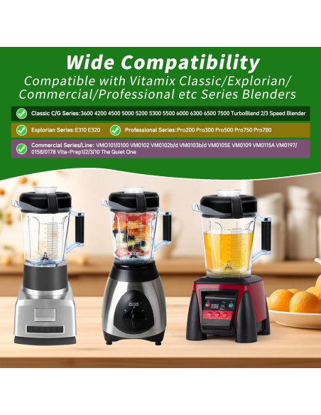 Contenedor de Reemplazo 64oz LEEPENK para Vitamix 7500 y Más