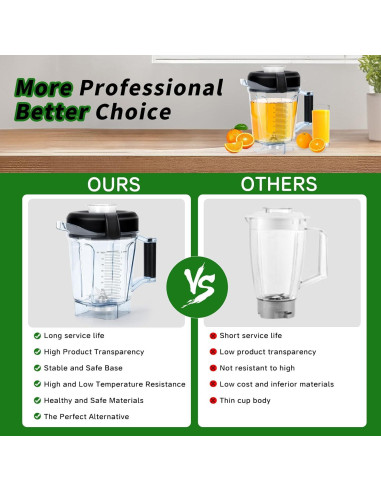 Contenedor de Reemplazo 64oz LEEPENK para Vitamix 7500 y Más