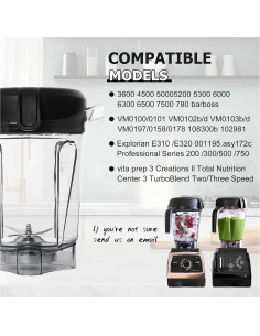 Jarra de Mezcla LiStarUs 64oz Perfil Bajo Libre de BPA 2