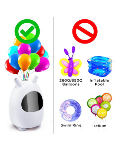 Bomba de Globo Eléctrica Ezire 600W Doble Boquilla Blanca 2