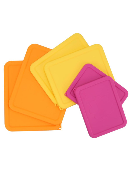 Tapa de Silicona Rectangular LUVCOSY para Tazones Pyrex - 6 Piezas