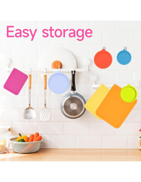 Tapa de Silicona Rectangular LUVCOSY para Tazones Pyrex - 6 Piezas