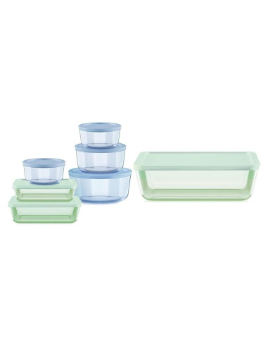 Juego de 12 Contenedores de Almacenamiento Pyrex Libre BPA