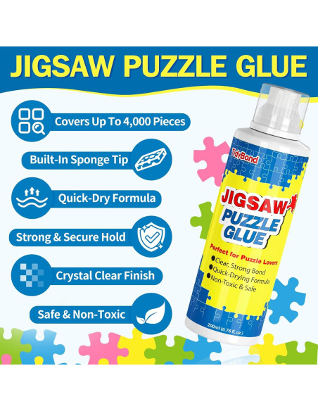 Pegamento para Rompecabezas TidyBond 200ml - Secado Rápido y No Tóxico