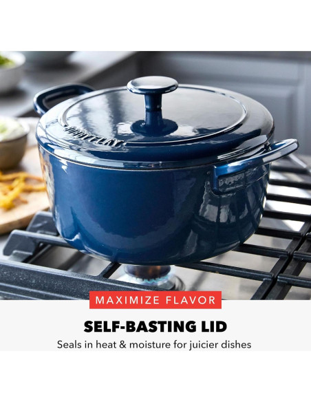 Horno Holandés GreenPan Bobby Flay 5.5QT Cobalto Enameled