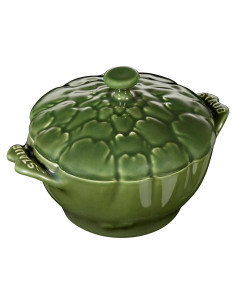 Cazuela de Cerámica STAUB 16 oz Albahaca Ovalada con Tapa