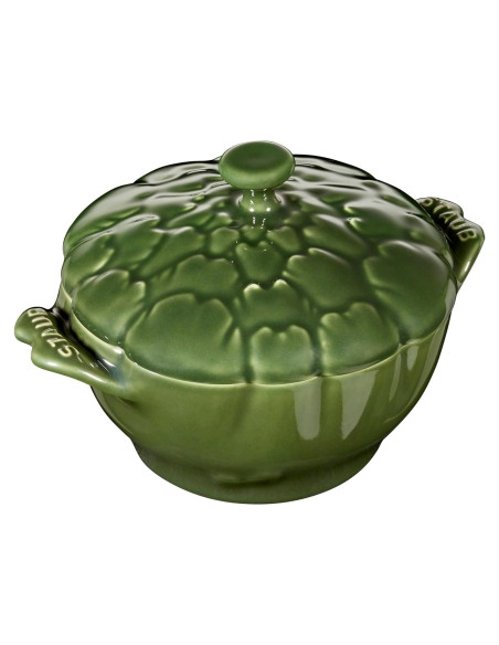 Cazuela de Cerámica STAUB 16 oz Albahaca Ovalada con Tapa