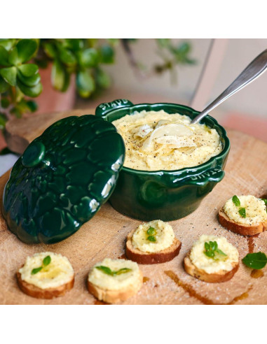 Cazuela de Cerámica STAUB 16 oz Albahaca Ovalada con Tapa