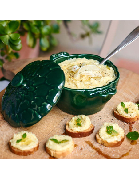 Cazuela de Cerámica STAUB 16 oz Albahaca Ovalada con Tapa