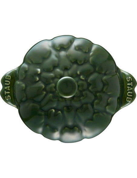 Cazuela de Cerámica STAUB 16 oz Albahaca Ovalada con Tapa