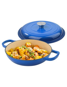 Braiser de Hierro Fundido Enameled Fijinhom 3L Azul