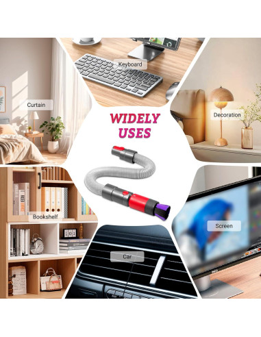 Cepillo de Polvo y Manguera Flexible ACCTDLF para Dyson V7 V8 V10 V11 V15