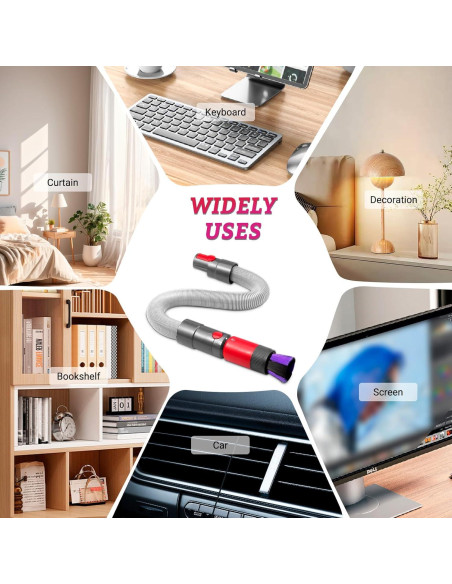 Cepillo de Polvo y Manguera Flexible ACCTDLF para Dyson V7 V8 V10 V11 V15