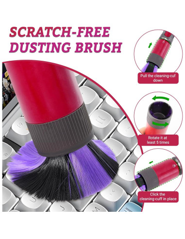 Cepillo de Polvo y Manguera Flexible ACCTDLF para Dyson V7 V8 V10 V11 V15