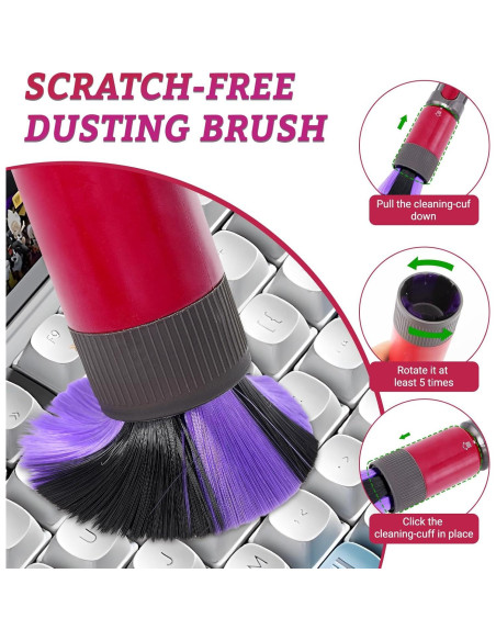 Cepillo de Polvo y Manguera Flexible ACCTDLF para Dyson V7 V8 V10 V11 V15