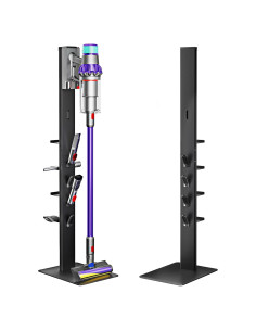 Soporte para Aspiradora PEGZONE con 4 Estantes y Ganchos, Negro