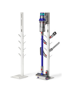 Soporte para Aspiradora Inalámbrica PEGZONE con 8 Ganchos Blanco