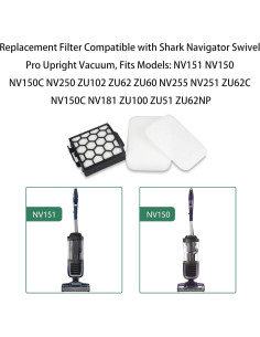 Filtro de Reemplazo Ymimi para Shark Navegador Swivel Pro - 4 Espuma, 2 HEPA 2
