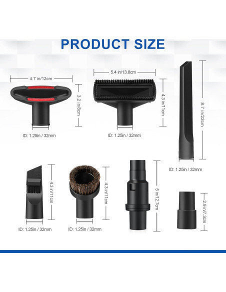 Kit de Accesorios para Aspiradora LANMU 7PCS Compatible Shark