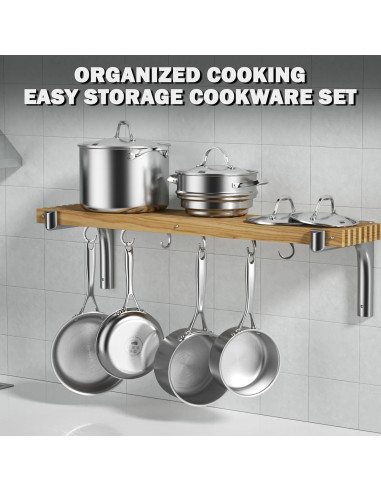 Cacerola de Acero Inoxidable Cooks Standard 3 Cuartos Plata