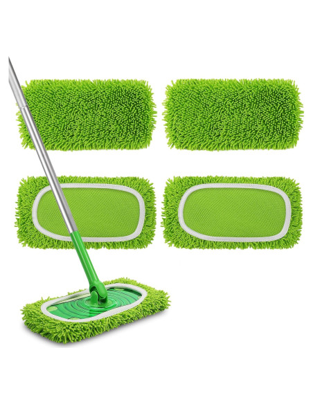 Juego de 4 Paños de Microfibra Meeti para Swiffer Verde