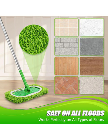 Juego de 4 Paños de Microfibra Meeti para Swiffer Verde