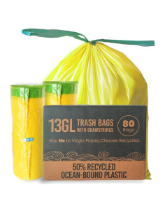 Bolsas de Basura 13 Galones ETSUS, 80 Unidades Recicladas