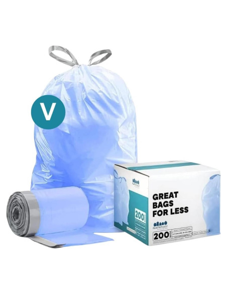 Bolsas de Basura Plasticplace Código V 100 Unidades Azul 15-18 Litros