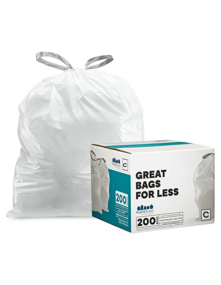 Bolsas de Basura Plasticplace Código C 200 Unidades 10-12 Litros