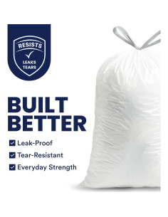 Bolsas de Basura de Cuerda Blanca 4 Galones Plasticplace - 200 Unidades 2