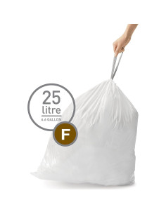 Bolsas de Basura Ajustadas simplehuman 30L 100 Contar Blanco 2