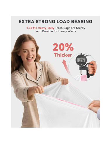 Bolsas de Basura KONE Código H, 68 Unidades, 1.35 Mil, 30-35 Litros