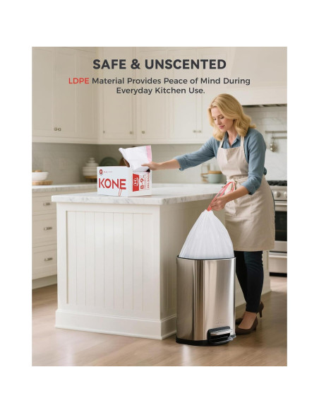 Bolsas de Basura KONE Código H, 68 Unidades, 1.35 Mil, 30-35 Litros