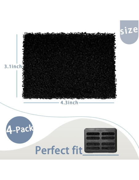 Filtros de Carbón Activado para Basura LUTQ 4-Pack 10.9x7.9 cm Filtros de Carbón Activado para Basura LUTQ 4-Pack 10.9x7.9 cm