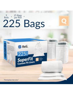 Bolsas de Basura Reli. SuperFit Código Q 225 Unidades 49L 2